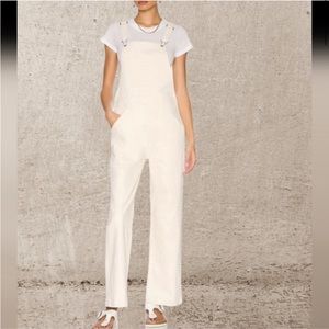 MOTHER The Patch Pocket Ankle Overall in Act Natural Size M